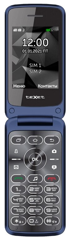 Мобильный телефон teXet ТМ-408 синий