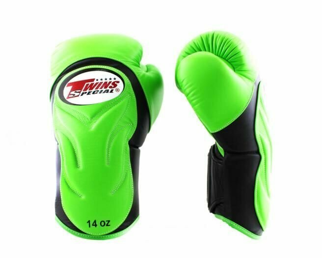 Боксерские перчатки BGVL6 черный-зеленый 16 унций