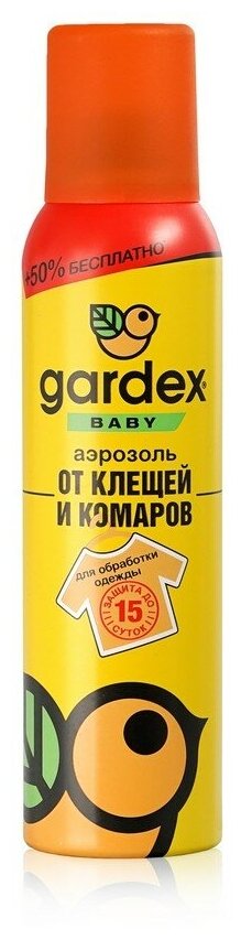 Аэрозоль Gardex Baby от клещей и комаров для детей