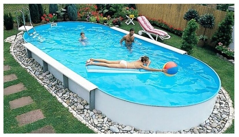 Каркасный сборный морозоустойчивый бассейн Summer Fun овальный-oval 5,0 х 3,0 х 1,5 м Chemoform Германия (скиммер + форсунка) 4501010160KB - фотография № 3