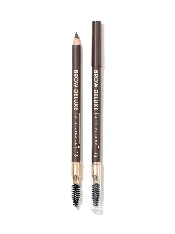 ART-VISAGE Пудровый карандаш для бровей "BROW DELUXE" 13 темно-коричневый