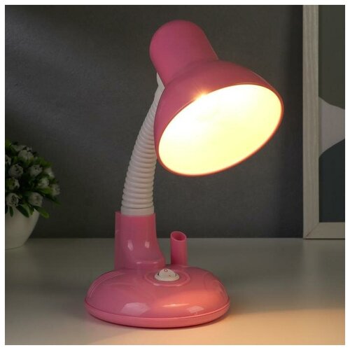 фото Лампа офисная risalux капелька 739954, e27, 40 вт, цвет арматуры: розовый, цвет плафона/абажура: розовый