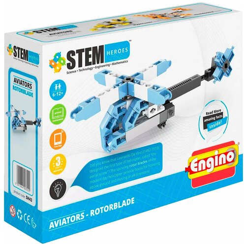 Конструктор ENGINO STEM Heroes SH43 Авиация - Вертолет, 49 дет.