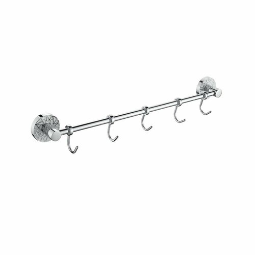 Вешалка GFmark 3215 хром с пятью крючками прямая с белой мозаикой 1771₽