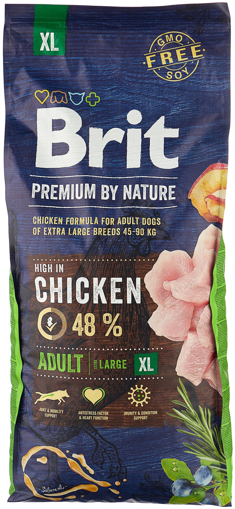 Brit Premium Dog Adult Large and Giant с курицей для взрослых собак крупных и гигантских пород