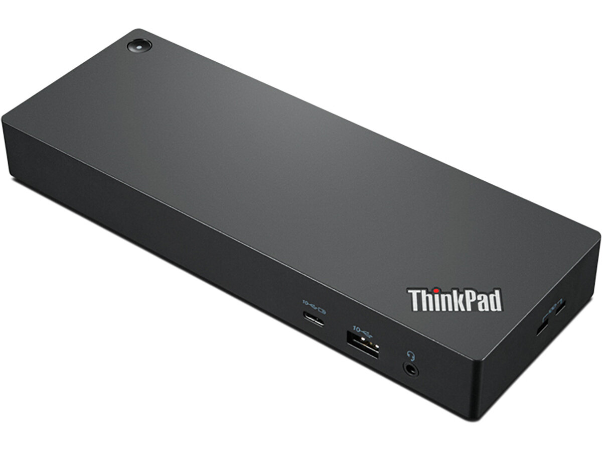 Док-станция Lenovo ThinkPad Universal Thunderbolt 4 Dock, (Thunderbolt, RJ-45, 4xUSB 3.1, USB Type-C, HDMI, 2xDP, Mini jack). 135Вт Черный 40B00135CN - фото №6