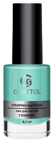 Лак для стемпинга Grattol Nail Polish Stamping Mint, 6,5 мл (мятный)