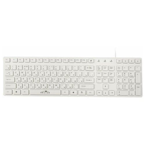 Клавиатура OKLICK 556S, USB, белый [556sw] (556SW), 556SW, 556SW