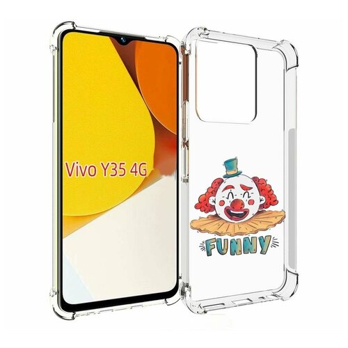 Чехол MyPads клоун-смешной для Vivo Y35 4G 2022 / Vivo Y22 задняя-панель-накладка-бампер