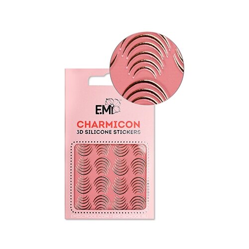 E.Mi, 3D-стикеры №115 Лунулы золото Charmicon 3D Silicone Stickers