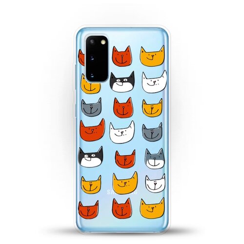 фото Силиконовый чехол узор из котов на samsung galaxy s20 andy & paul