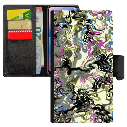 фото Чехол-книжка на мобильный iphone 7 plus, "мраморный фон" зигзаг узор utaupia