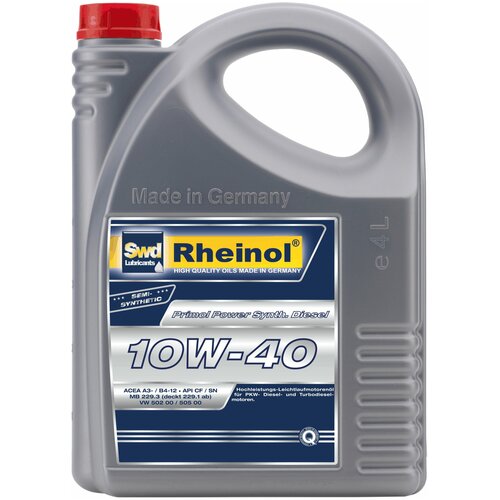 Полусинтетическое моторное масло Rheinol Primol Power Synth. CS Diesel 10W-40, 20 л