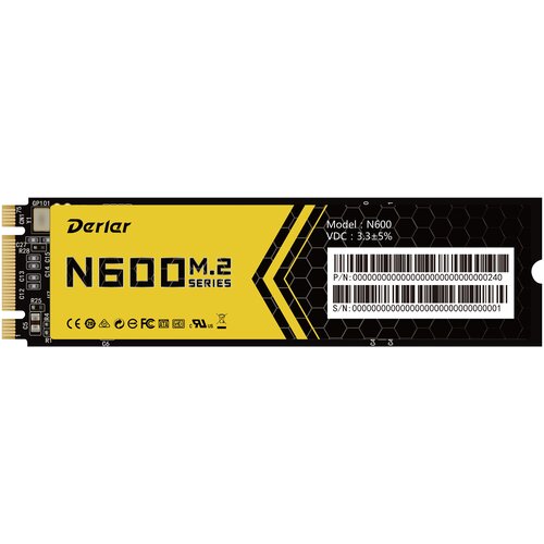 Твердотельный накопитель (SSD) Derlar 256Gb N600 2280 M.2 (N600-256GB-NVME)