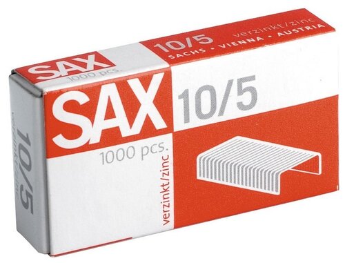 SAX Скобы №10, 1000 шт, серебристый