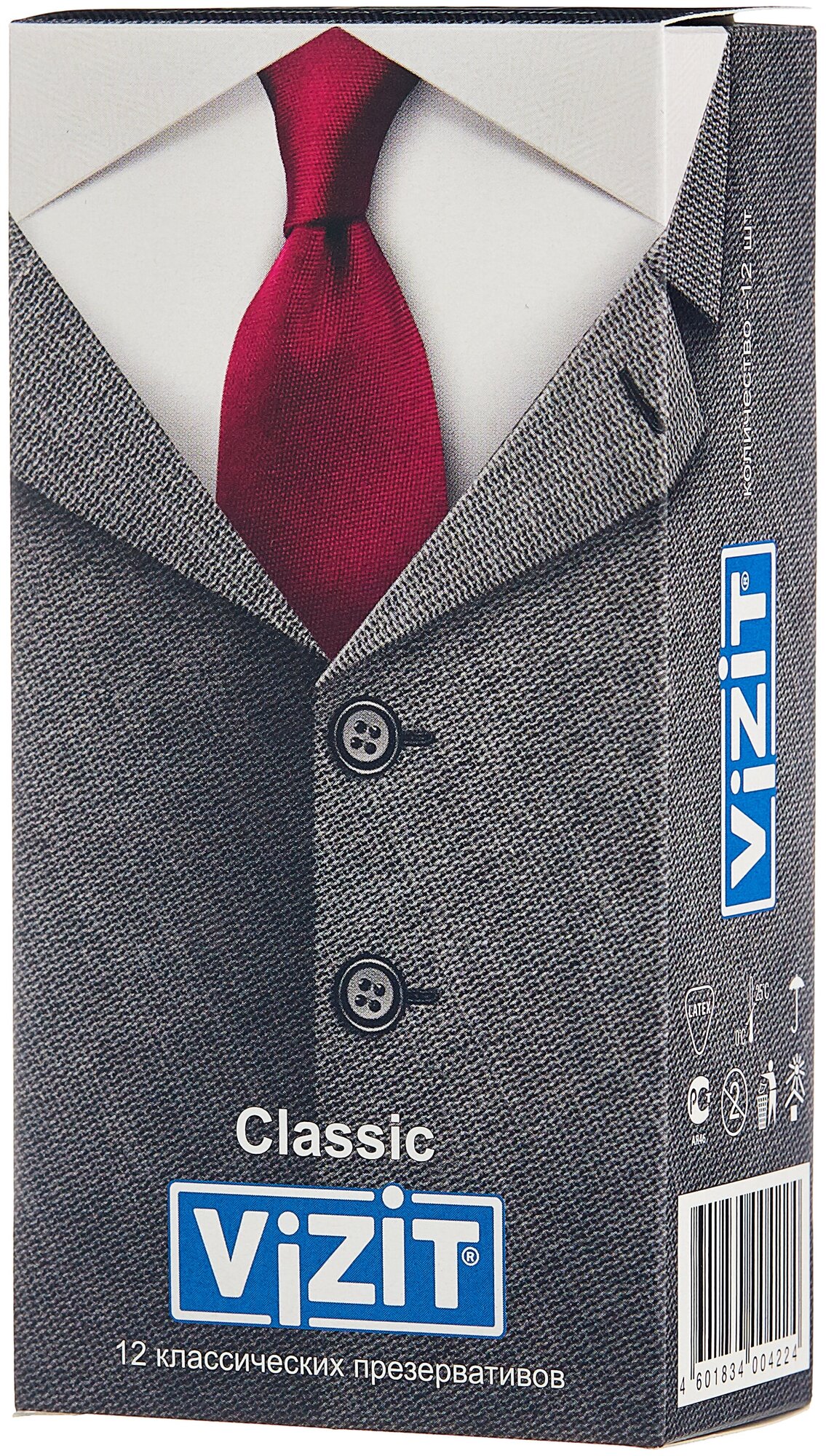 Презервативы VIZIT Classic, классические, 12 шт