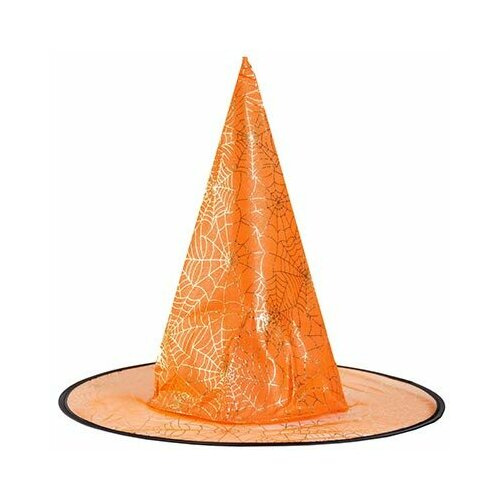 Шляпа ведьмы Паутина оранжевая 45см/G шляпа ведьмы черная 34см g