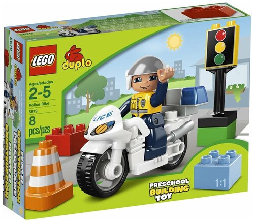 Конструктор LEGO DUPLO 5679 Полицейский мотоцикл, 8 дет.