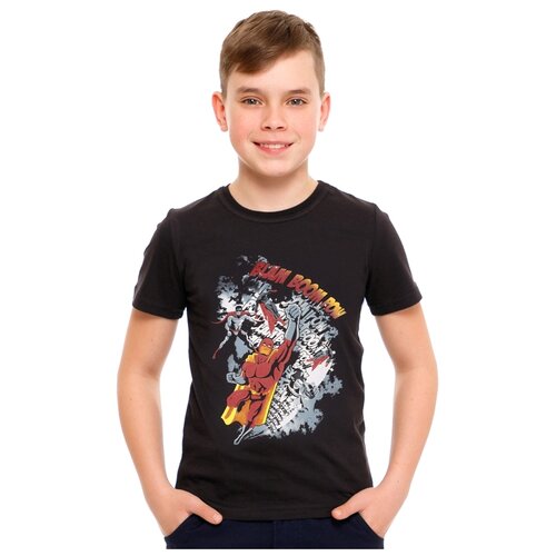 фото Футболка пдфк546001/"дресс-код"/черный//супергерой////76-146 апрель