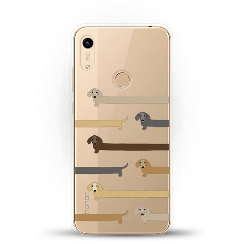фото Силиконовый чехол длинные таксы на honor 8a andy & paul
