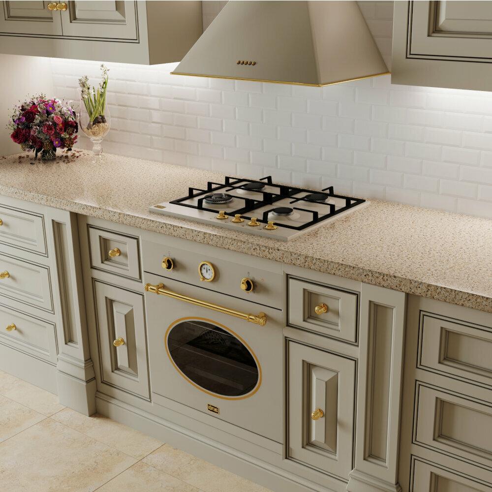 Встраиваемая газовая панель KORTING HG 661 CTGB, официальная гарантия — фото 1