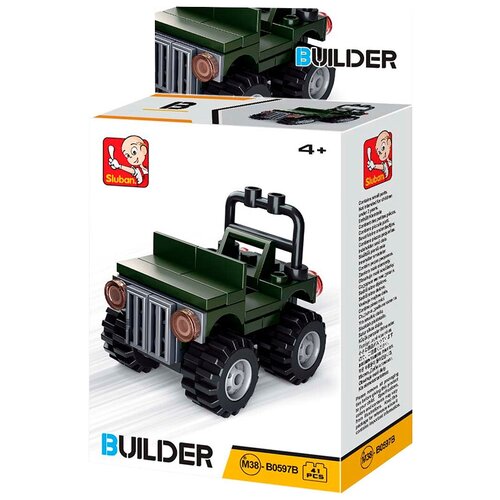 Конструктор SLUBAN Builder M38-B0597B Джип, 41 дет. конструктор sluban builder m38 b0591a самолет 26 дет