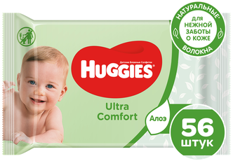 Влажные салфетки Huggies Ultra Comfort, 56 шт.