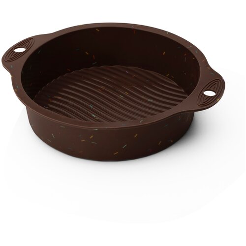 Форма для выпечки силиконовая круглая Confetti Mix 24 см коричневый 941₽