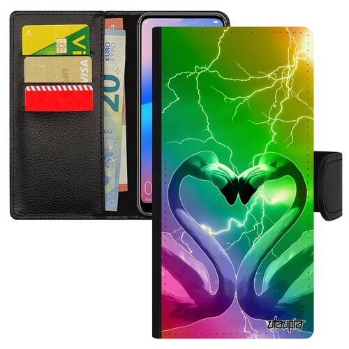 фото Чехол-книжка на телефон galaxy a10, "фламинго" сердце символ utaupia