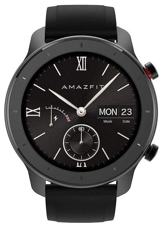 Умные часы Amazfit GTR 42мм aluminium case, silicone strap, starry black фото 3