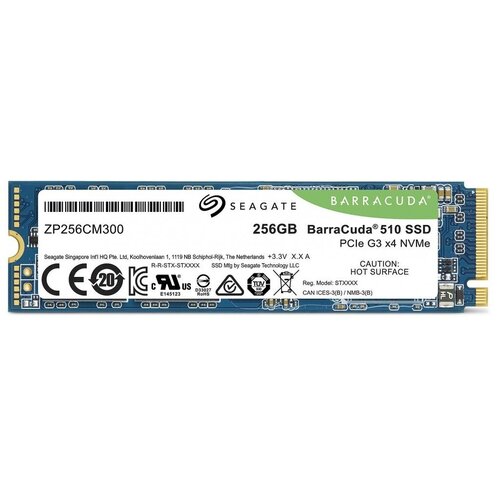 Твердотельный накопитель Seagate BarraCuda 510 SSD ZP256CM30041 256ГБ 3D TLC PCIE M2 2280 660000₽