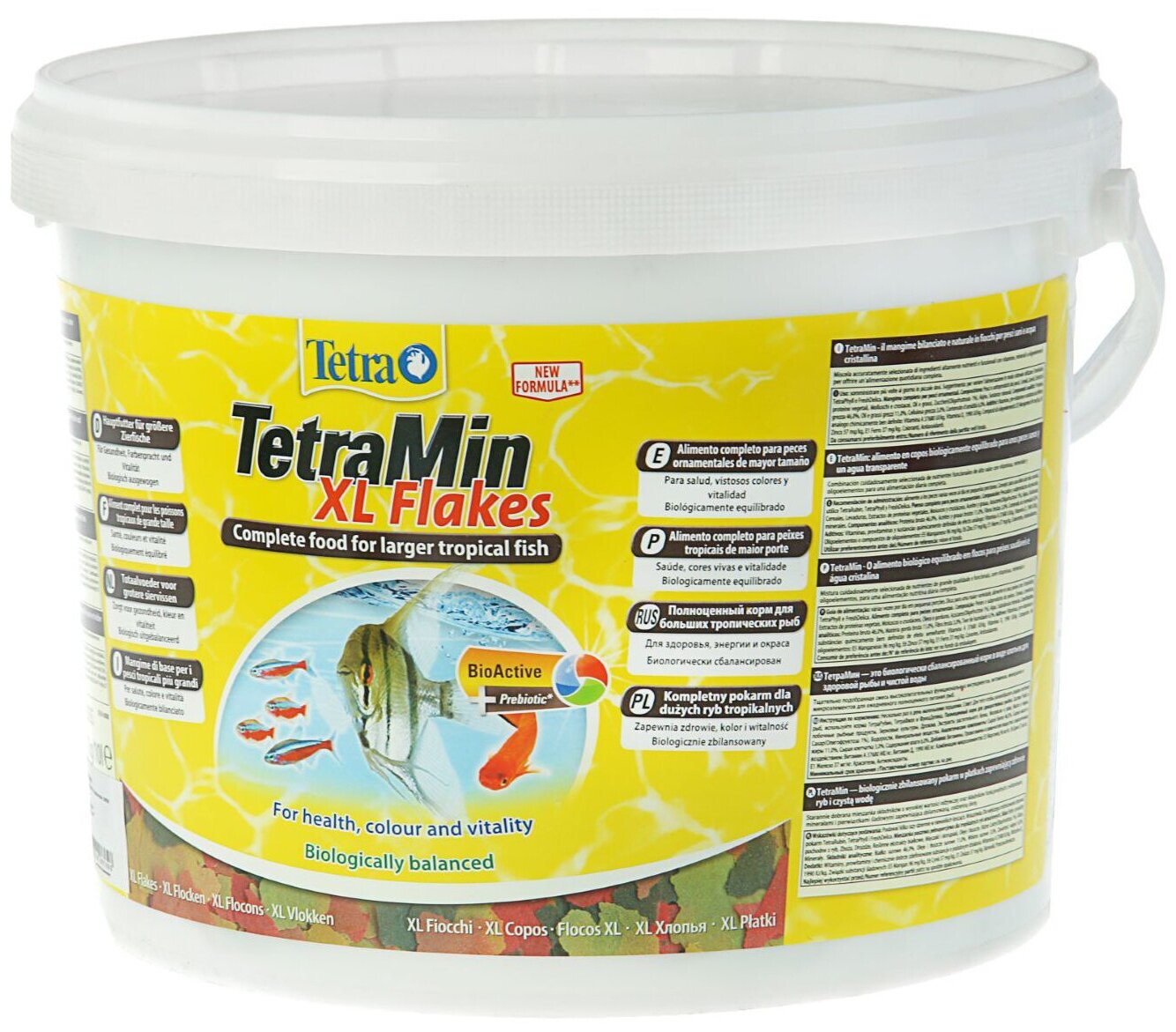 Корм для аквариумных рыб Tetra TetraMin Flakes XL 10 л (хлопья крупные) - фотография № 2