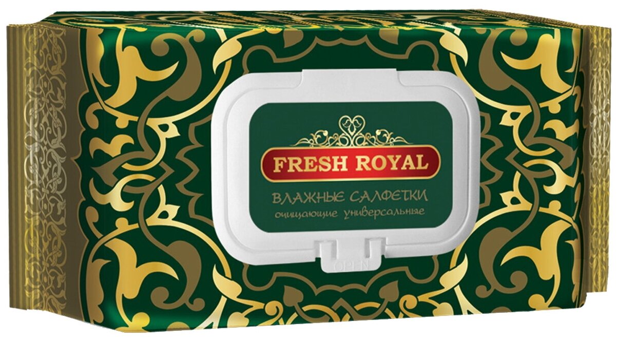 Влажные салфетки Fresh royal универсальные, 120 шт.