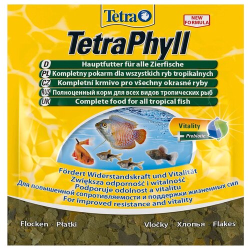 Сухой корм для рыб, ракообразных Tetra TetraPhyll Flakes, 100 мл, 12 г