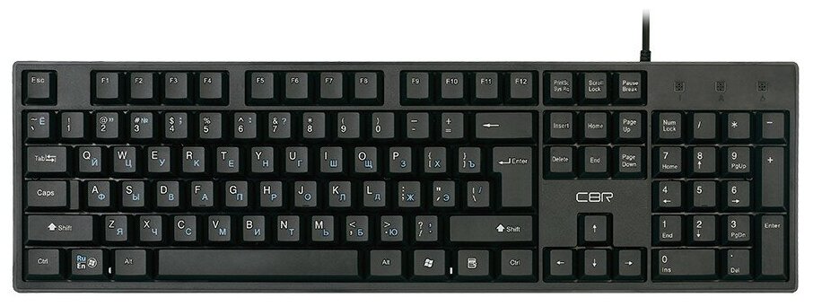 Клавиатура CBR KB-109 стандартная, длина провода 2 м, чёрная