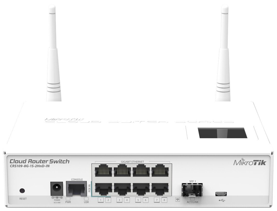 Коммутатор Mikrotik CRS109-8G-1S-2HnD-IN