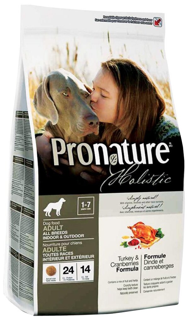 Pronature Holistic Корм д/собак, индейка с клюквой 2,72 кг х 4 шт.