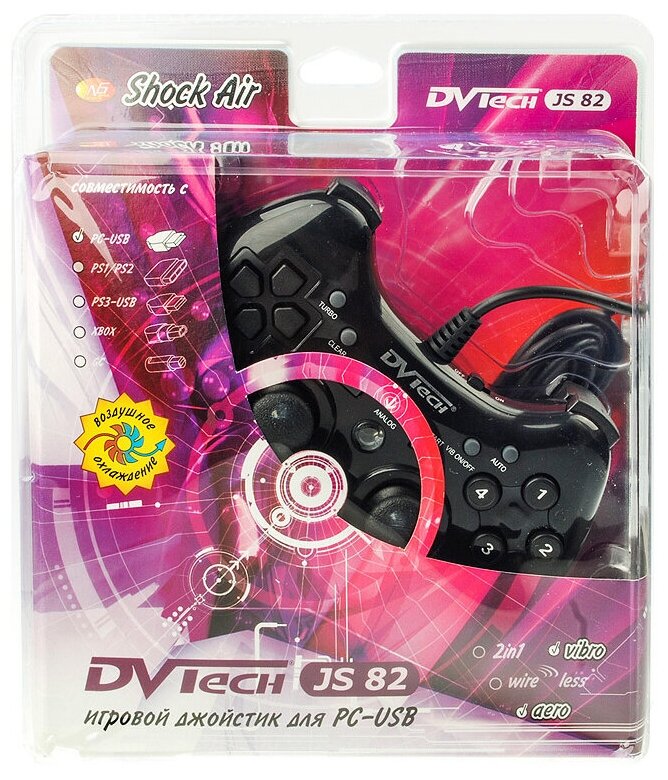 Джойстик PC DVTech JS82 Shock Air