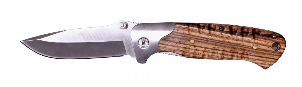 Нож складной Stinger SL413, 89 мм, рукоять: сталь/дерево