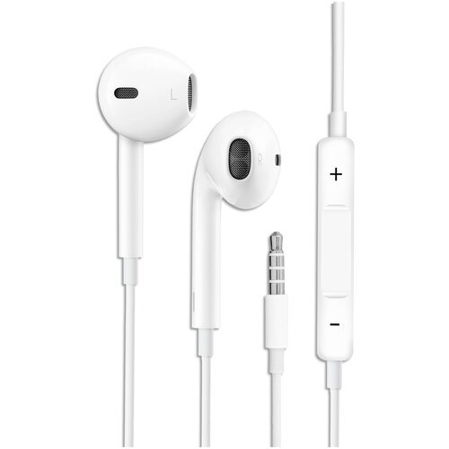 Наушники проводные с Микрофоном GQbox Проводные Вкладыши Jack 35 Гарнитура для Айфон и Андроид Белые 21900₽