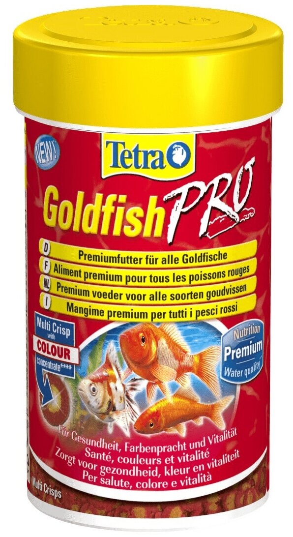 TetraGoldfish Pro корм для золотых рыбок в чипсах 100 мл - фотография № 1