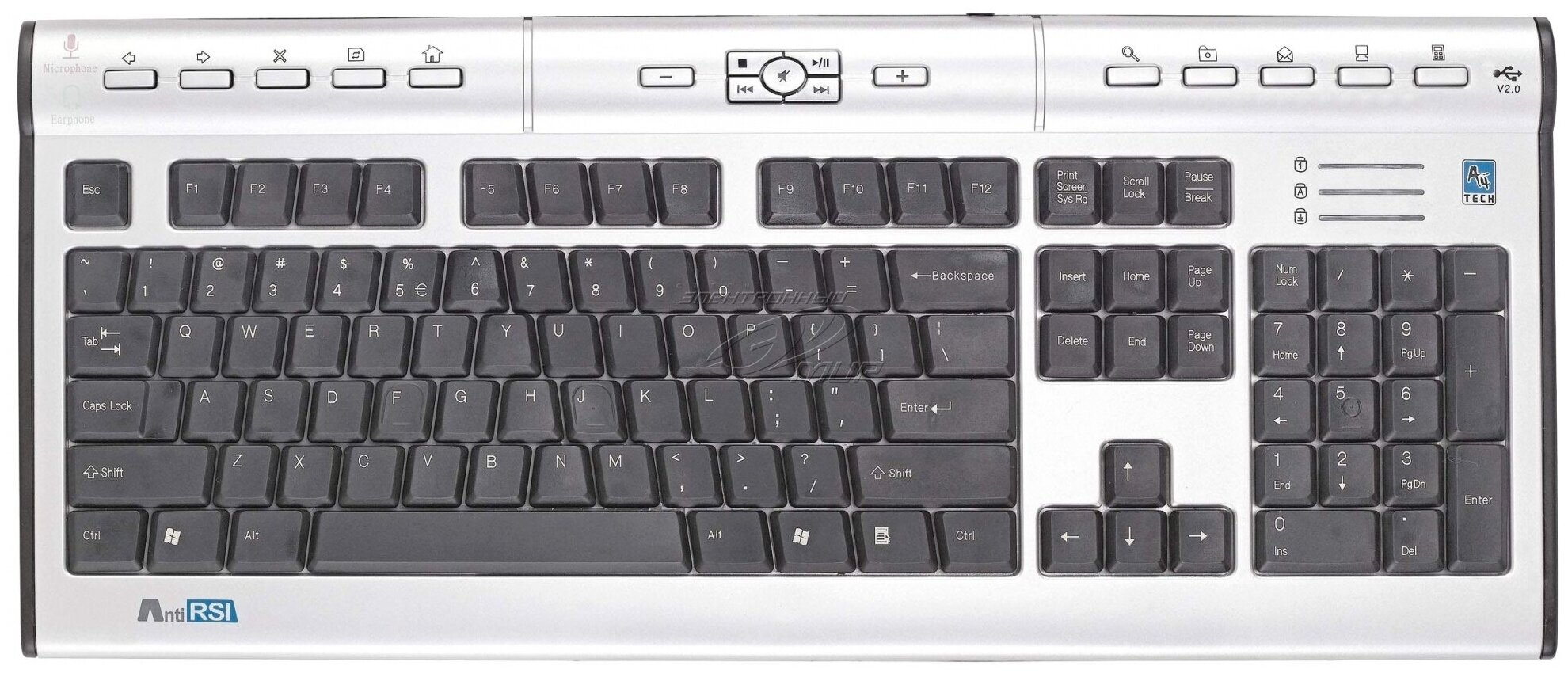 Клавиатура проводная A4TECH KLS-7MUU Slim USB черный серый