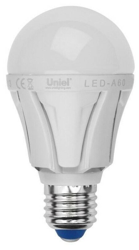 Лампа светодиодная Uniel UL-00001522, E27, A60, 8Вт, 3000 К