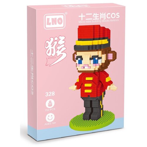 Конструктор Wisehawk  & LNO Поп Март Обезьяна 750 деталей NO. 328 POP MART Monkey