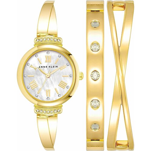 фото Наручные часы anne klein наручные женские часы anne klein с браслетами ak/2244gbst, золотой