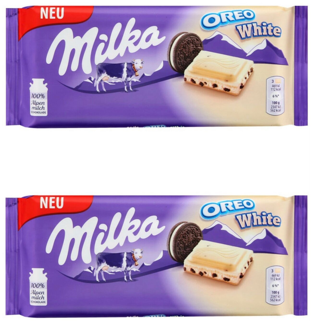 Шоколадная плитка Milka Oreo White / Милка Орео Вайт 100 г. (Германия) - фотография № 7