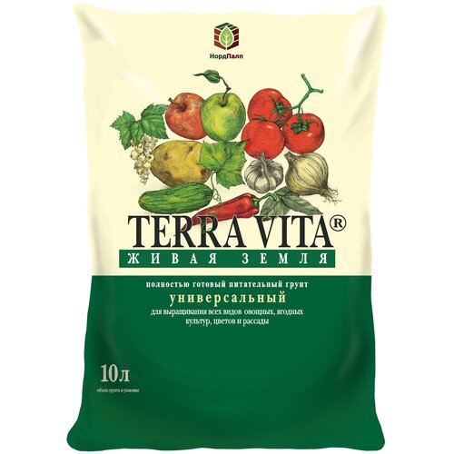 Грунт Terra Vita живая земля универсальный, 10 л, 3 кг, 5 шт. живая каша 5 злаков vita 0 3 кг