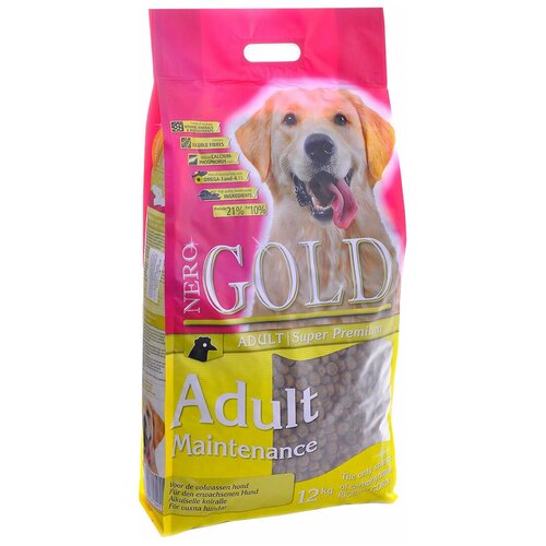 nero gold nero gold adult dog venison Сухой корм для собак Nero Gold Maintenance, при склонности к избыточному весу 1 уп. х 1 шт. х 12 кг