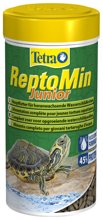 Tetra ReptoMin Junior 100 мл - основной корм для молодых водных черепашек в виде мини-палочек