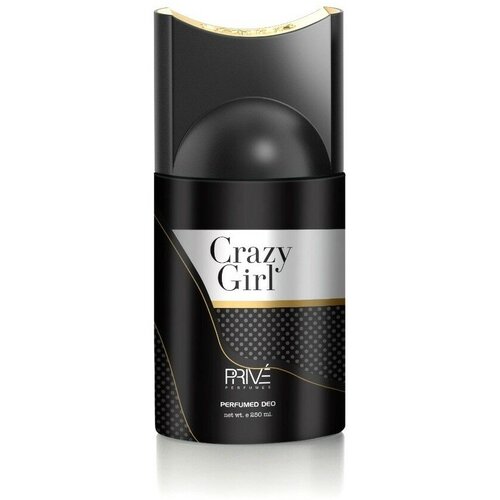 Дезодорант-спрей женский Prive Crazy Girl, 250мл дезодорант спрей prive bright rouge 555 250мл